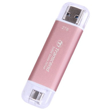 TRANSCEND ESD310P 2TB External SSD USB 10Gbps Type C/A Pink