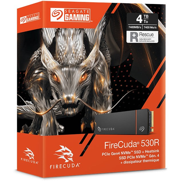 SEAGATE FireCuda 530R 2TB SSD Heatsink PCIe Gen4x4 NVMe M.2