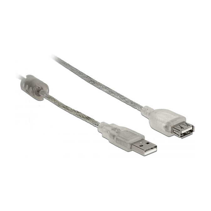 Verlängerungskabel USB 2.0 Typ-A Stecker > USB 2.0 Typ-A Buchse 0,3 m transparent