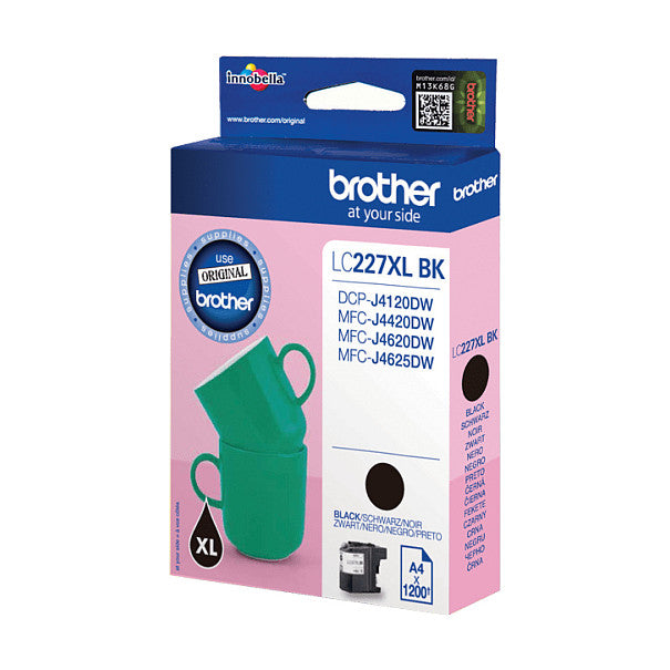 Brother Tinte LC-227XL-BK Schwarz bis zu 1.200 Seiten nach ISO/IEC 24711