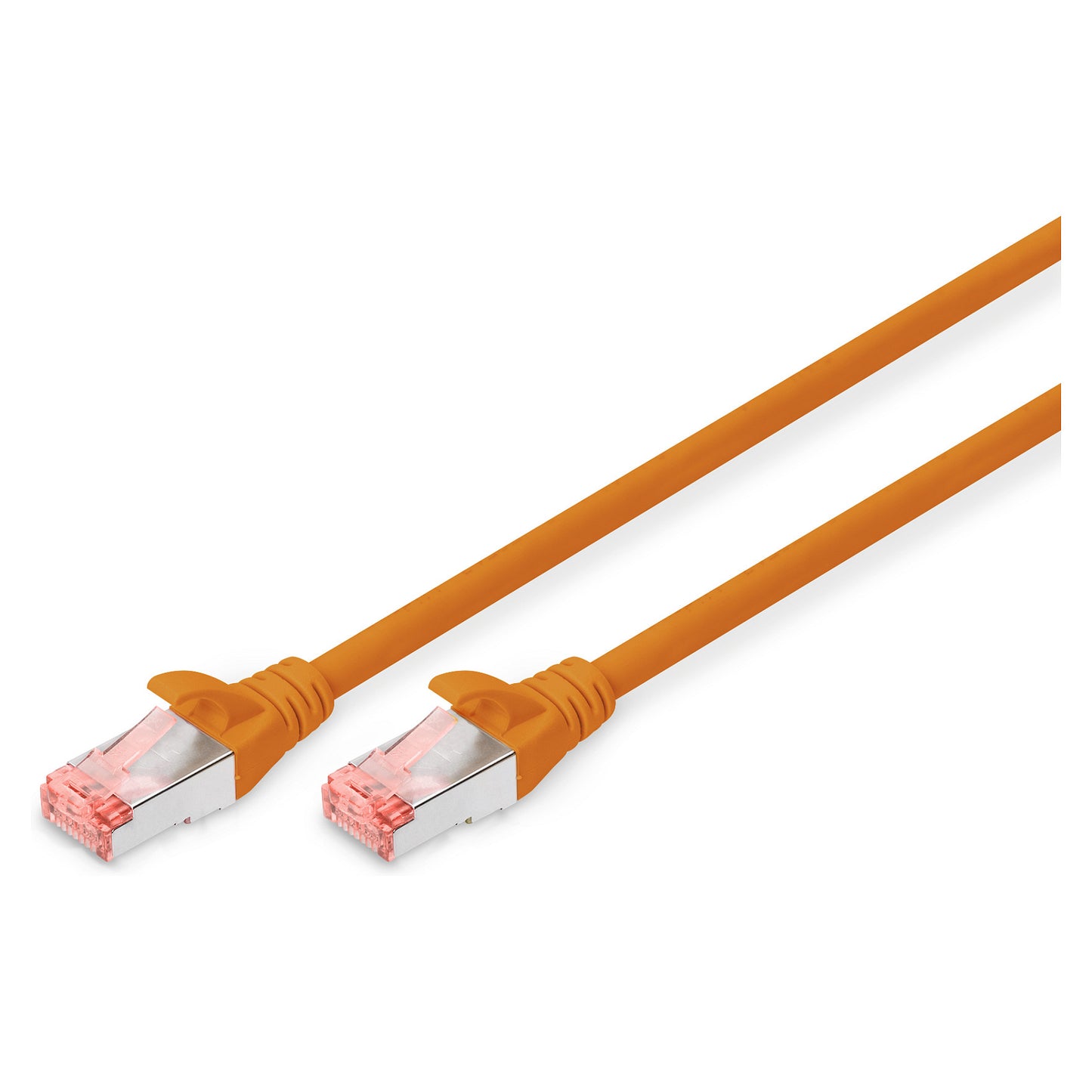 DIGITUS Patchkabel Cat6 S/FTP 2xRJ45 1.0m oran Hebelschutz Polybeutel