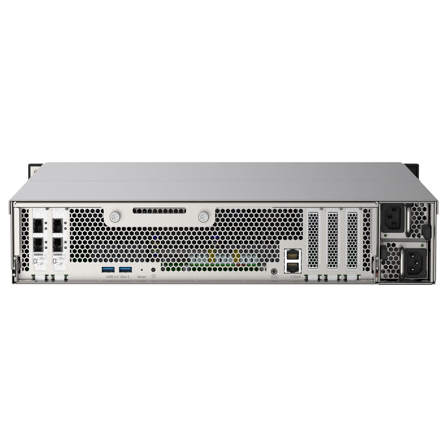 QNAP TS-h2490FU-7302P-128G 24-Bay all-flash NAS AMD EPYC 7302P NVMe Gen3x4 128GB RAM 2x2.5GbE LAN 4x25GbE SFP28