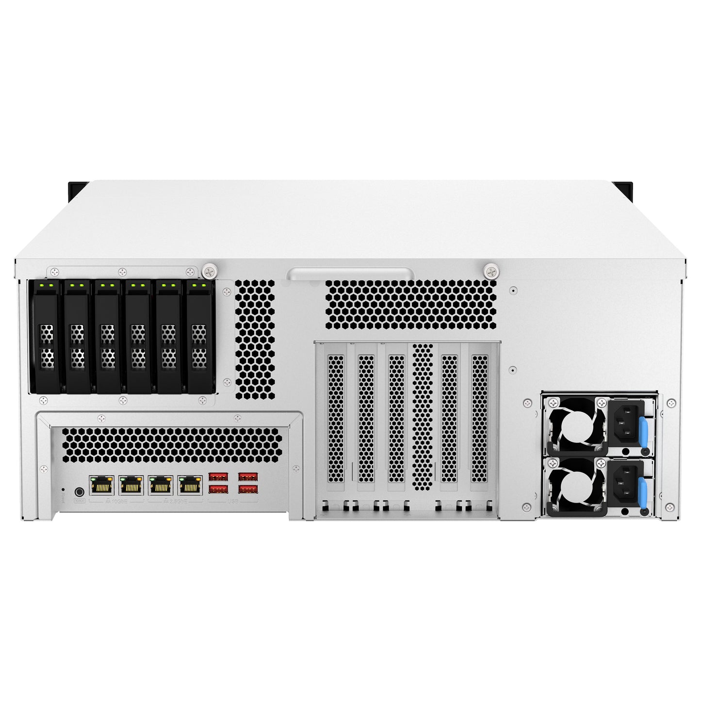 QNAP TS-h3087XU-RP-E2378-64G Intel Xeon E-2378 8 Cores/16 Threads 64GB ECC DDR4 4x16 30-Bay 4U rackmount NAS