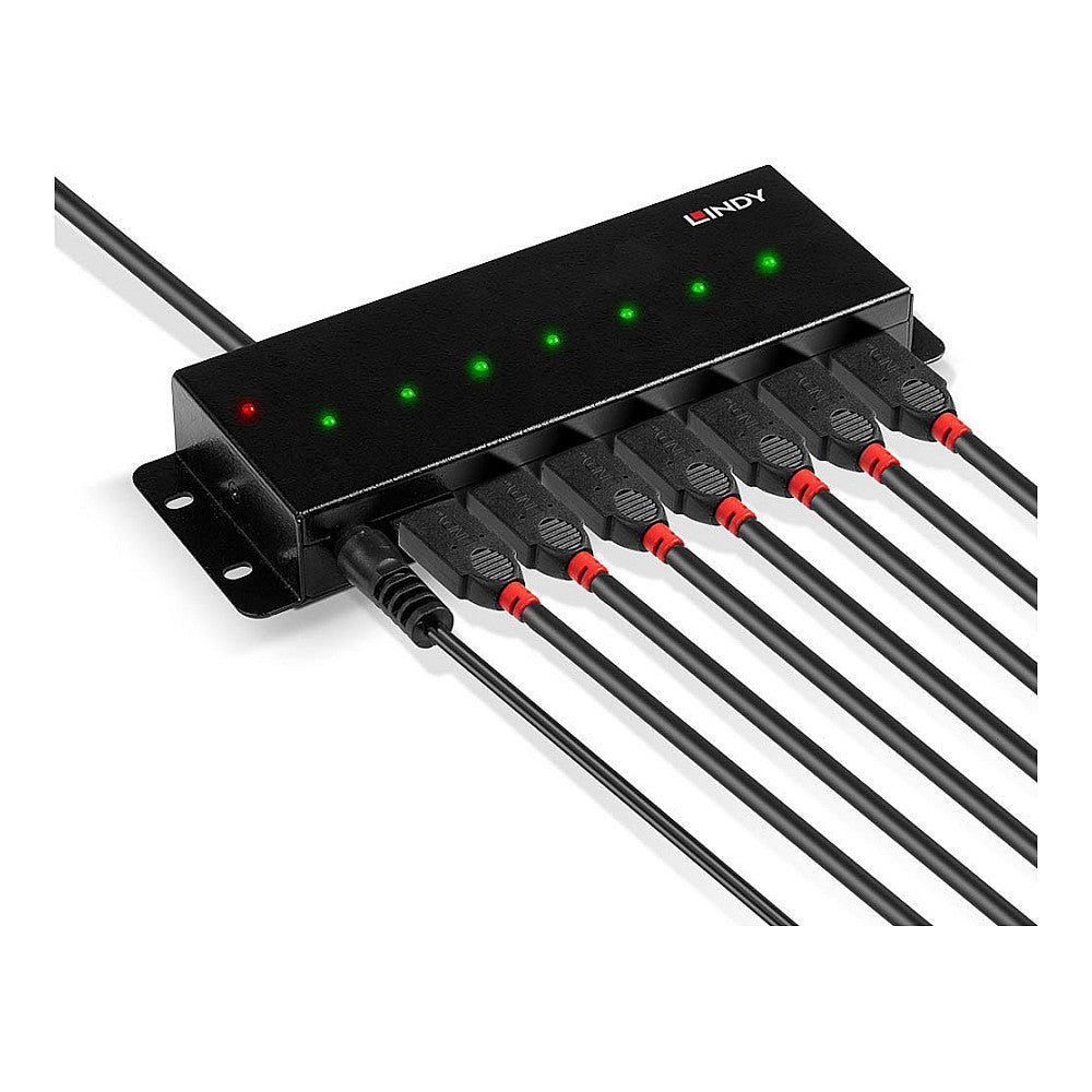 LINDY USB HUB 7x Lindy USB Metall Hub 2.0 Industrial