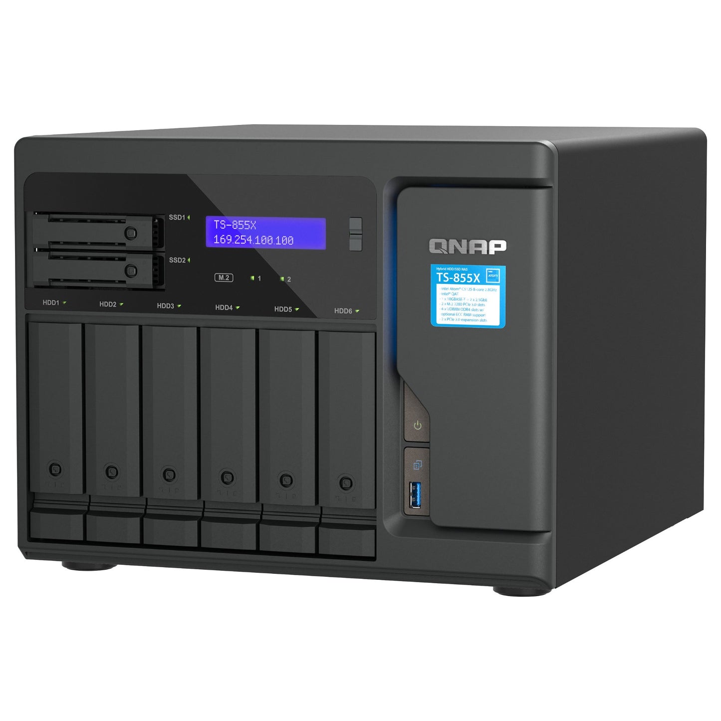 QNAP TS-855X-8G 8 Bay tower NAS Intel Atom C5125 8GB DDR4