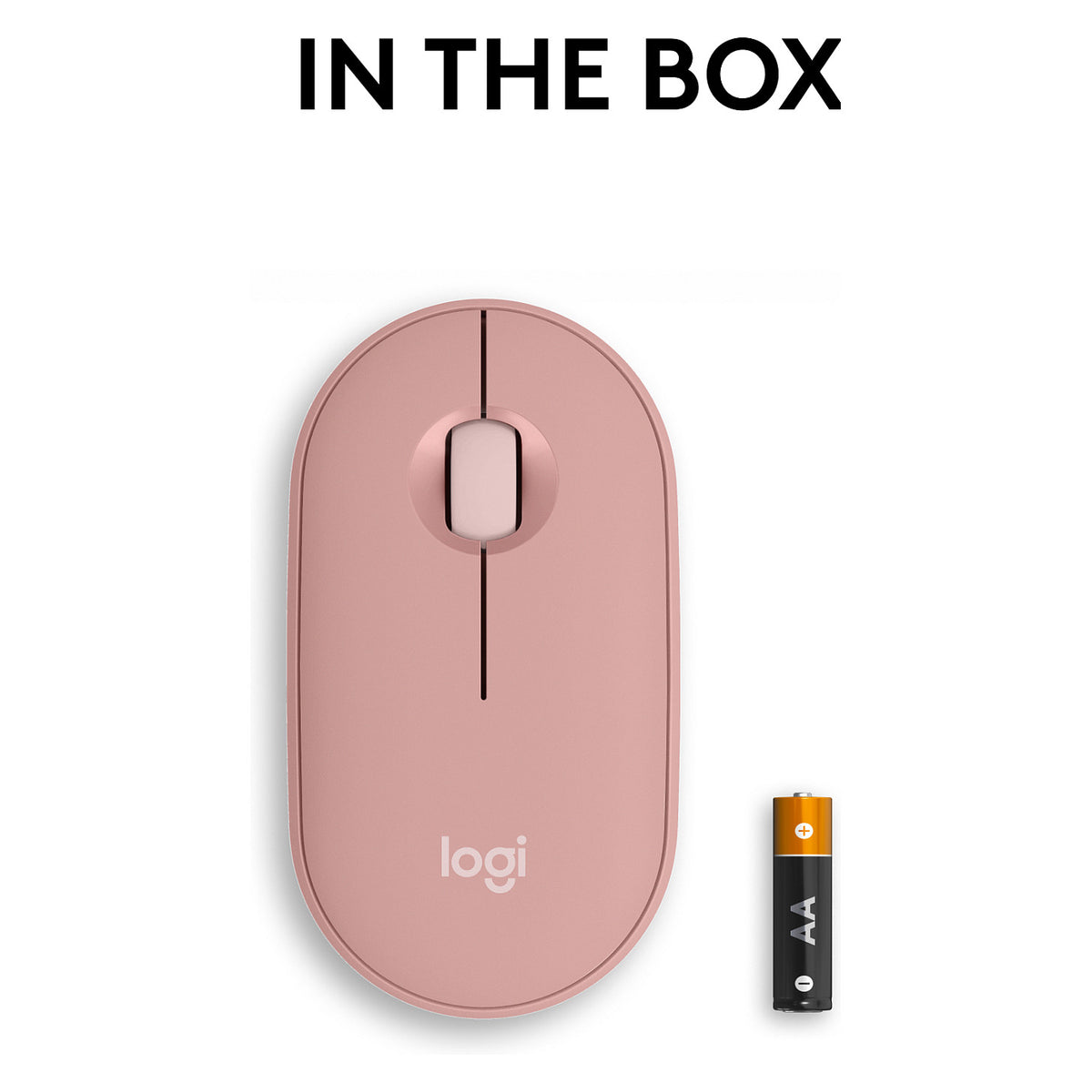 Logitech Pebble Mouse 2 M350s Mouse optical 3 buttons wireless Bluetooth 5.2 LE tonal rose