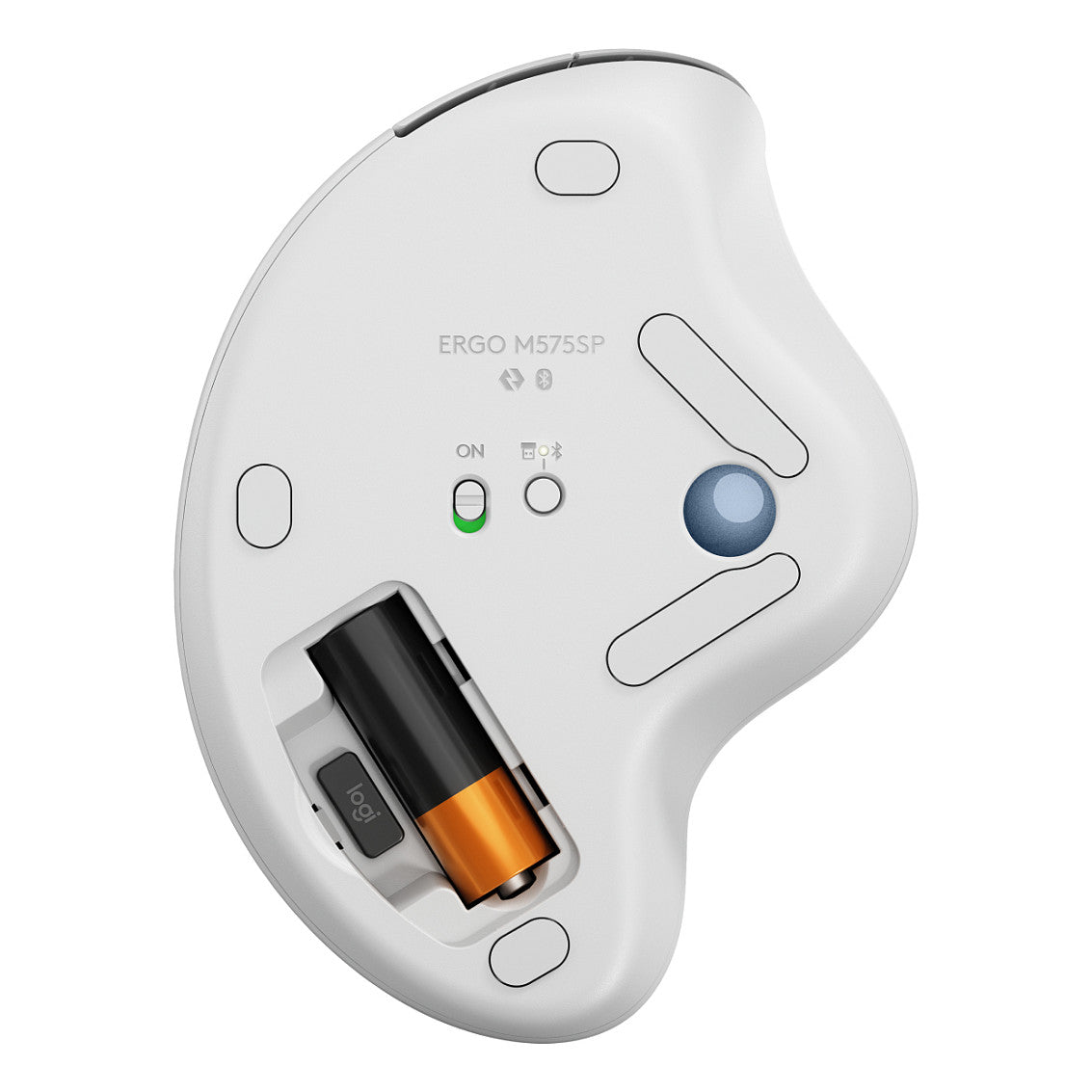 Logitech ERGO M575S Wireless Trackball - Off White + Blue Ball