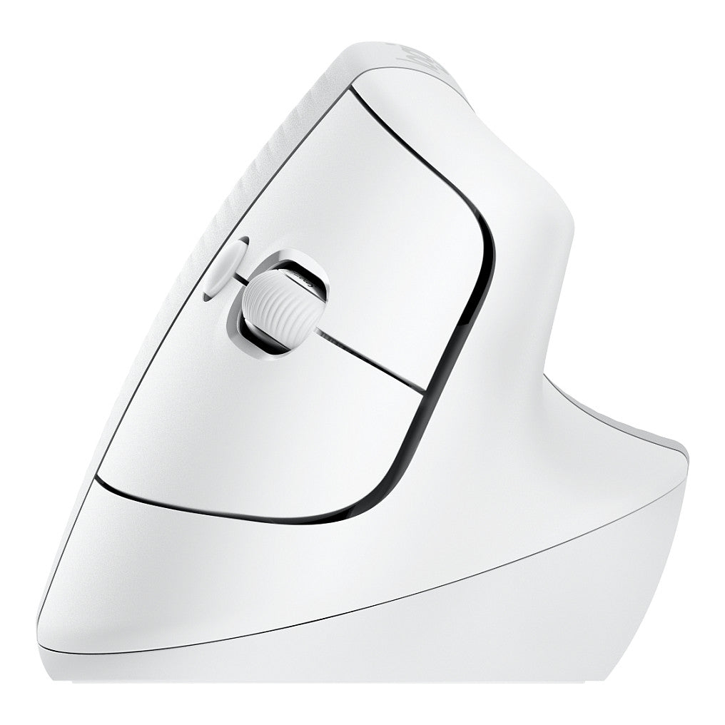 Logitech Lift for Business Vertical Mouse ergonomic 6 buttons wireless Bluetooth 2.4 GHz Bolt USB receiver off-white