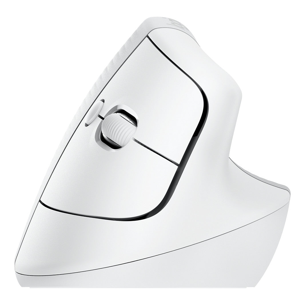 Logitech Lift for Mac Vertical Mouse ergonomic optical 6 buttons wireless Bluetooth Bolt USB receiver off-white