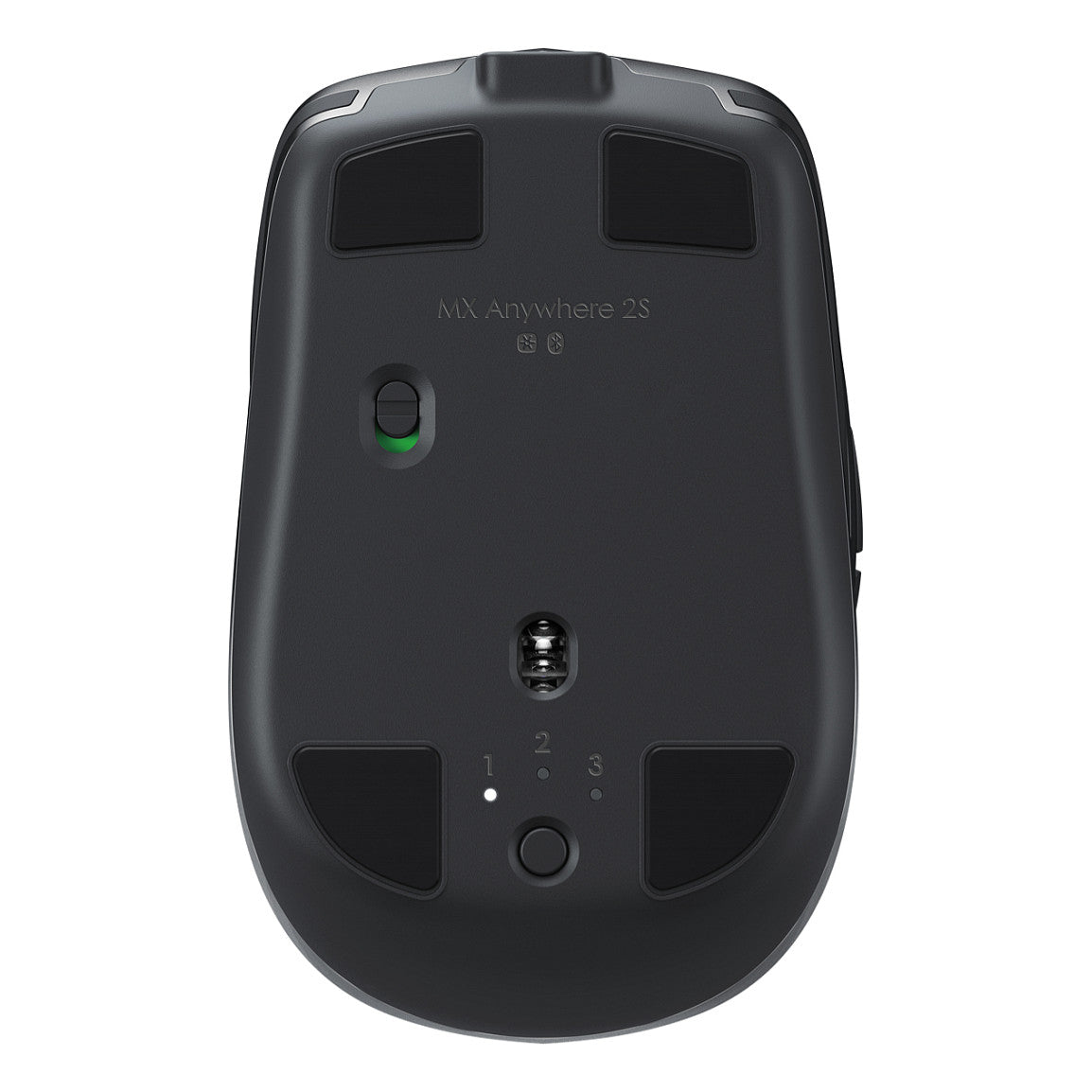 Logitech MX Anywhere 2S Mouse laser 7 buttons wireless 2.4 GHz Bluetooth 4.0 LE USB Unifying receiver graphite