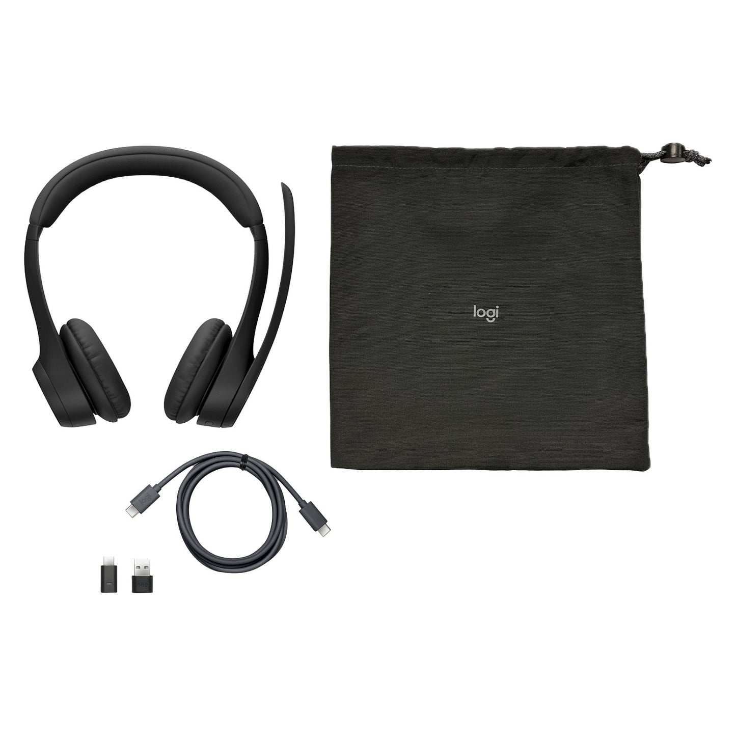 Logitech Headset - Zone 305 - Midnight Black - 2.4GHZ/BT - PLUGC - Emea28-935 - BUNDLE TEAMS