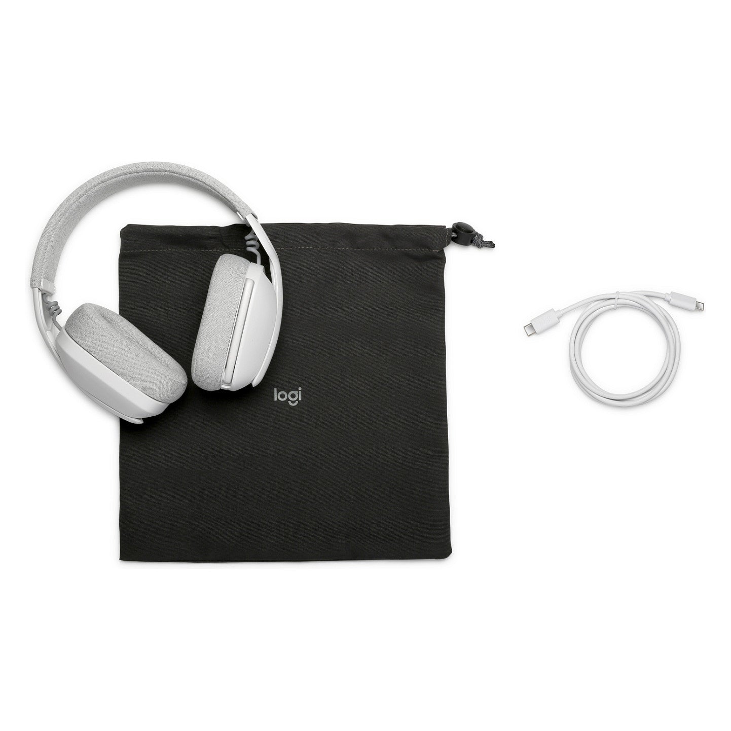 Logitech Zone Vibe 100 Headset full size Bluetooth wireless off-white