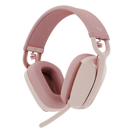 Logitech Zone Vibe 100 Headset full size Bluetooth wireless rose