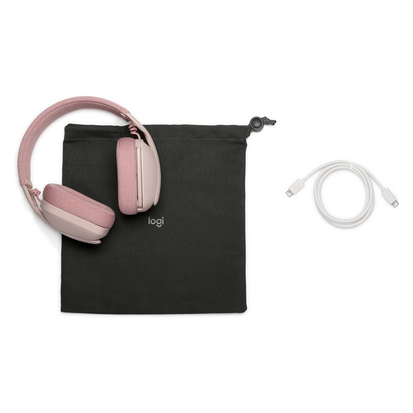 Logitech Zone Vibe 100 Headset full size Bluetooth wireless rose