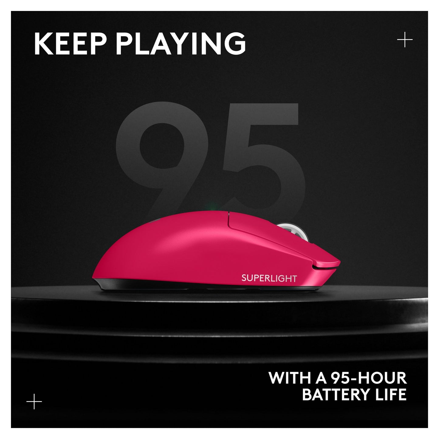 Logitech G PRO X Superlight 2 Lightspeed Gaming Mouse - MAGENTA - 2.4GHZ - N/A - EER2-933