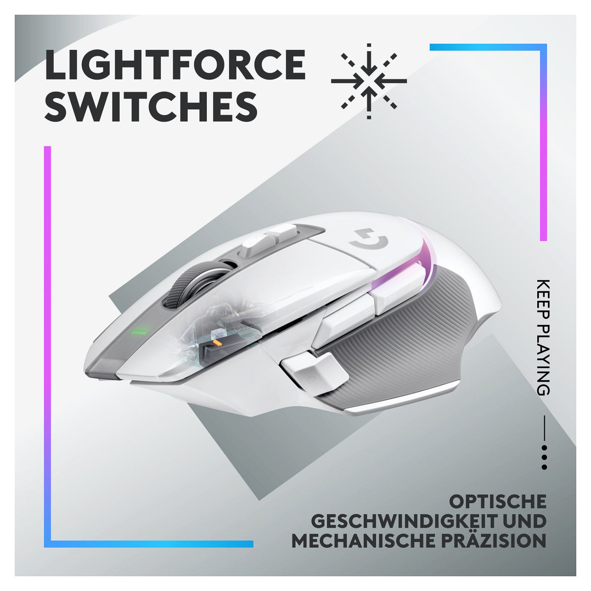 Logitech G502 X Plus - White/Premium - EER2
