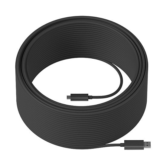 Logitech Strong USB cable USB Type A M to 24 pin USB-C M USB 3.2 45 m plenum Active Optical Cable AOC for Room Solution Huddle