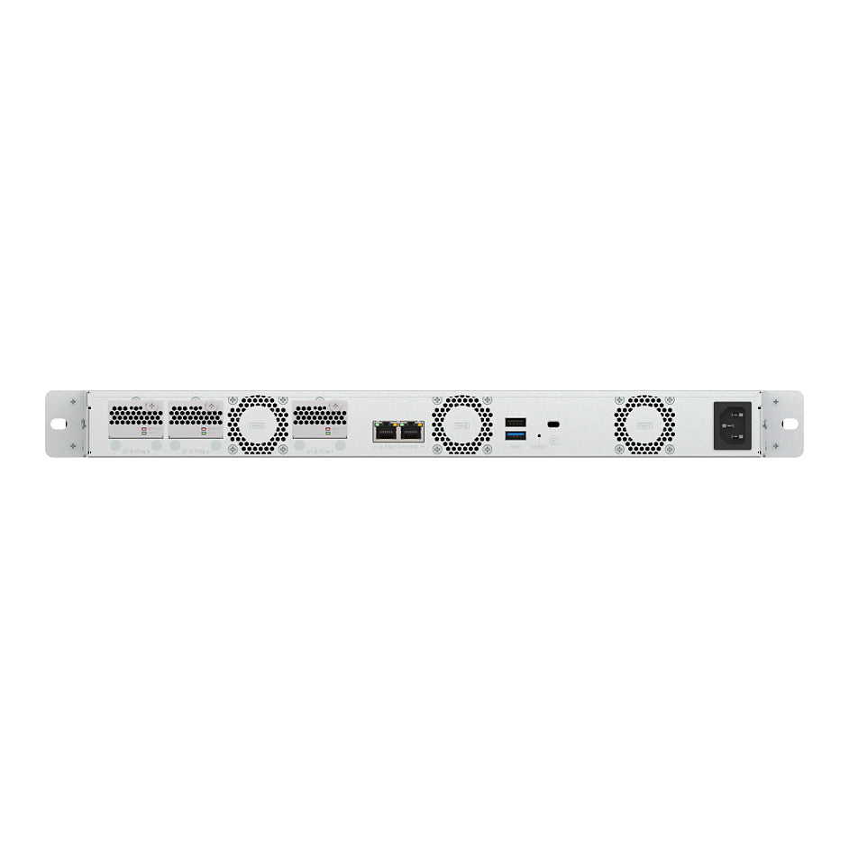 QNAP TS-765eU-8G 1U 4-bay Intel Atom x7405C 8.89cm 3.5Zoll SATA + 3 x E1.S/PCIe M.2 2280 short depth NAS 8GB RAM