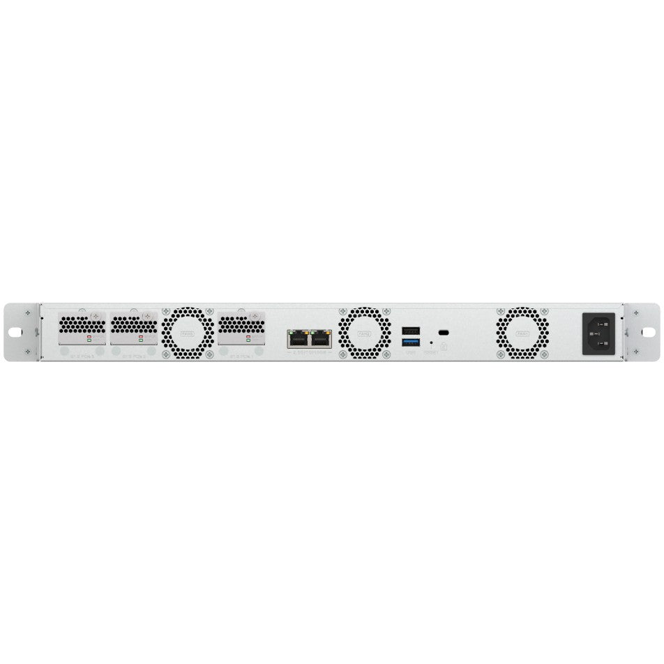 QNAP TS-765eU-8G 1U 4-bay Intel Atom x7405C 8.89cm 3.5Zoll SATA + 3 x E1.S/PCIe M.2 2280 short depth NAS 8GB RAM
