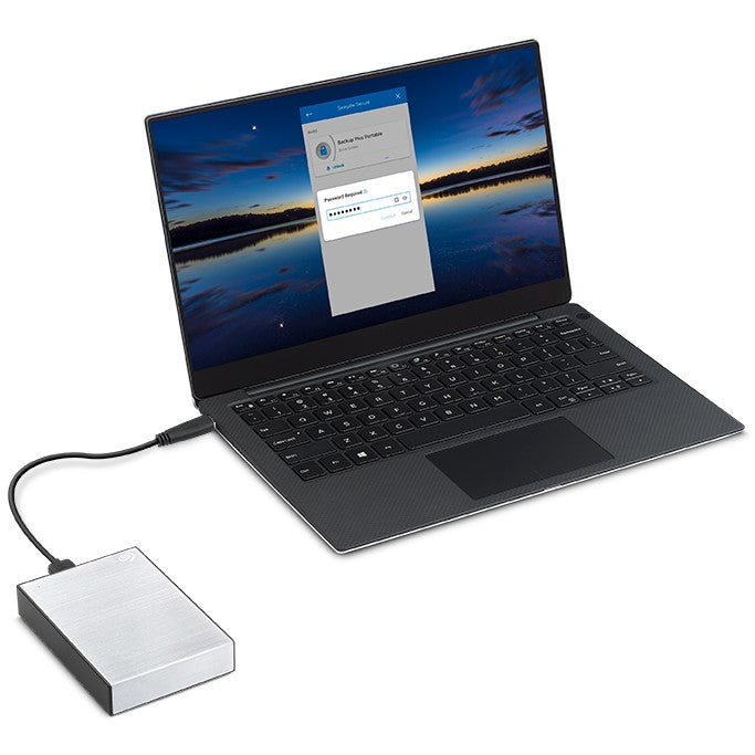 SEAGATE One Touch 5TB External HDD with Password Protection Silver