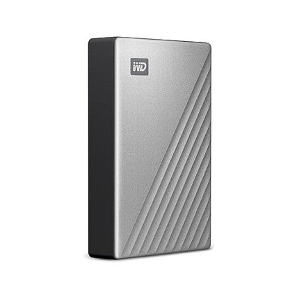 2,5" WD My Passport Ultra Mac 4TB Silver USB-C/USB3.0 HDD 6,4cm 2,5Zoll Metal finish RTL portable extern