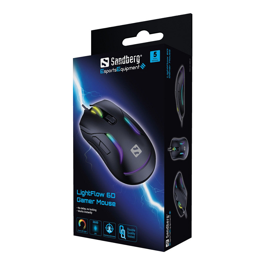 Sandberg 640-27 LightFlow 6D Gaming Maus
