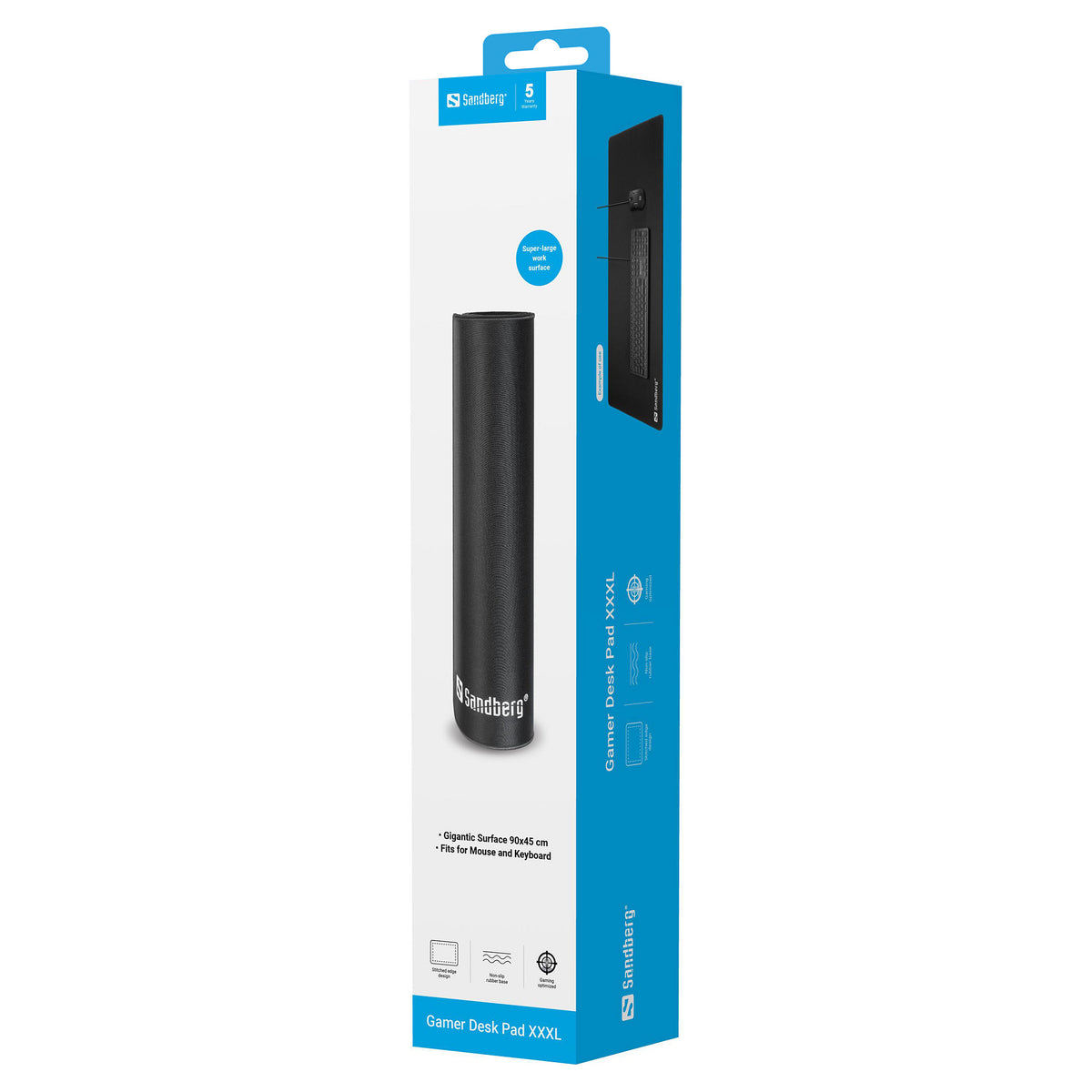 Sandberg 520-27 XXXL Gaming Mauspad 900x450mm Schwarz