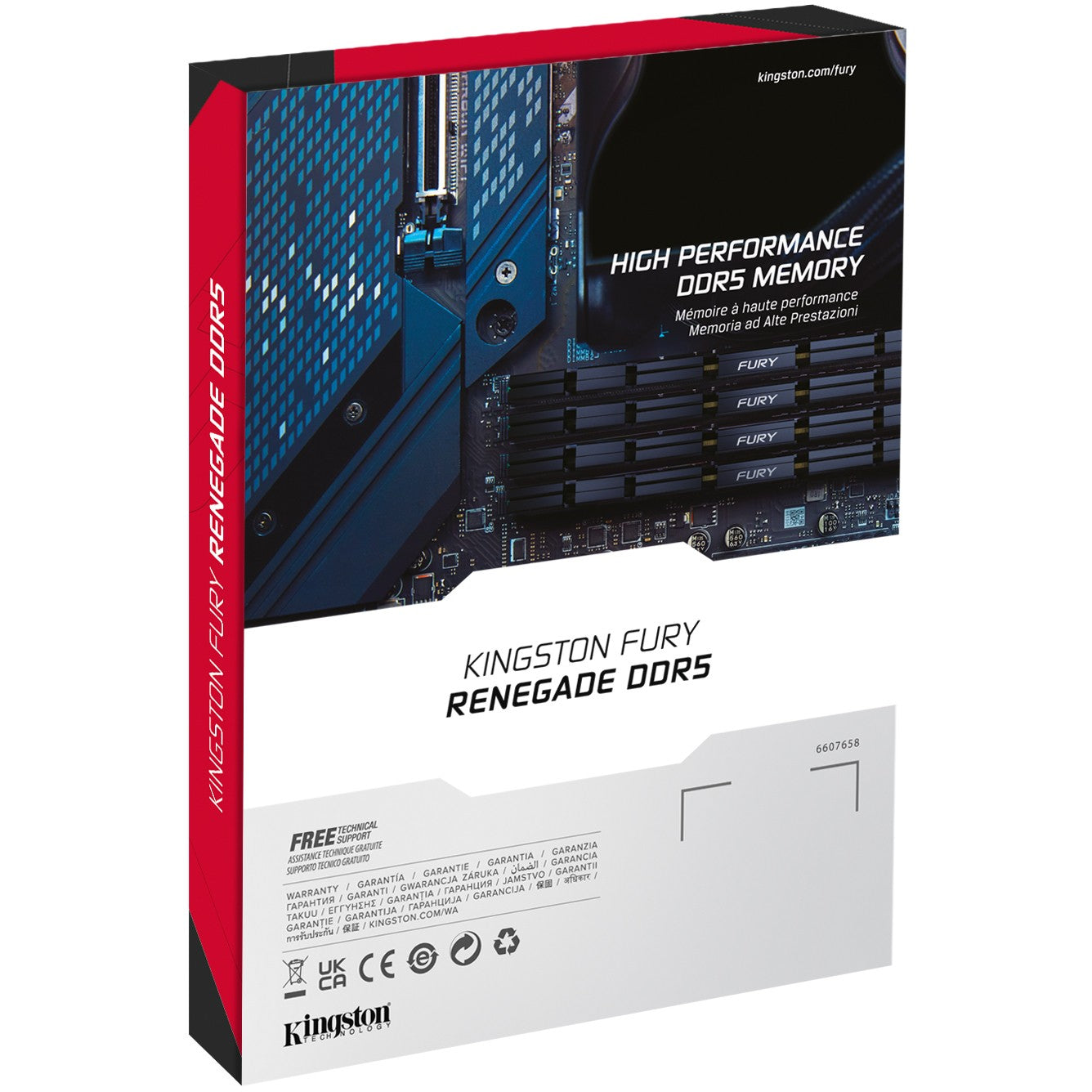 KINGSTON 32GB 8000MT/s DDR5 CL38 DIMM Kit of 2 FURY Renegade Silver XMP