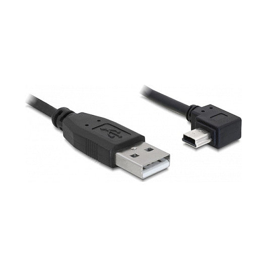 USB 2.0 Kabel Typ-A Stecker zu Typ Mini-B Stecker gewinkelt 0,5 m
