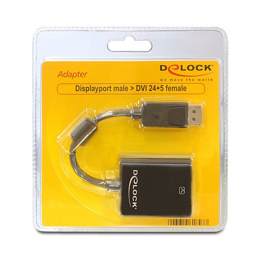 DELOCK Adapter DP-St > DVI24+5-Bu 22.5cm black