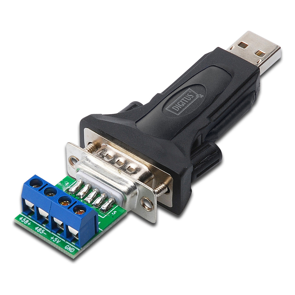 DIGITUS Adapter USB2.0 -> Seriell RS485 St/St + 0.8m Kab.