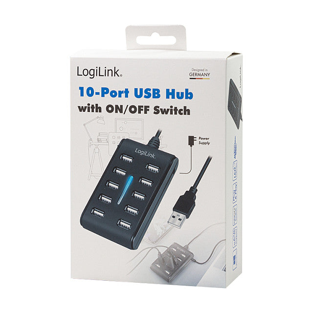 HUB 10x LogiLink 3.5A power