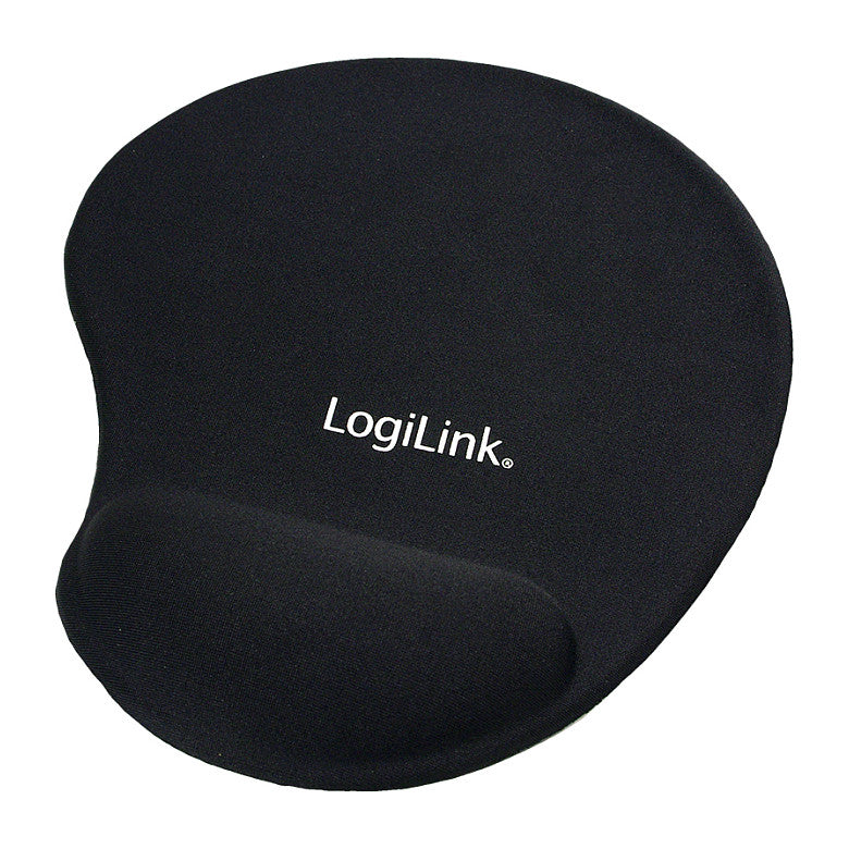 LogiLink Mauspad mit Silikongel Handballenauflage Schwarz