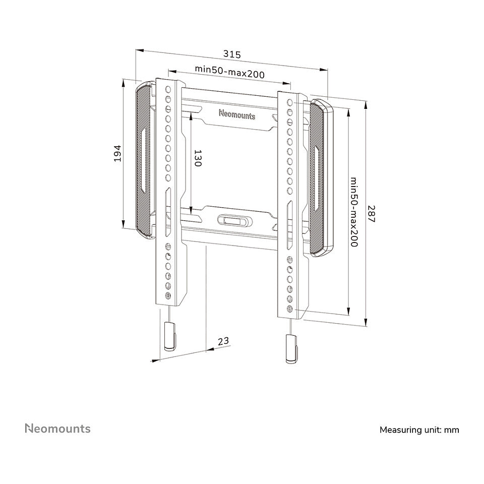 Wandhalterung für 24-55" Bildschirme 45KG WL30-550BL12 Neomounts