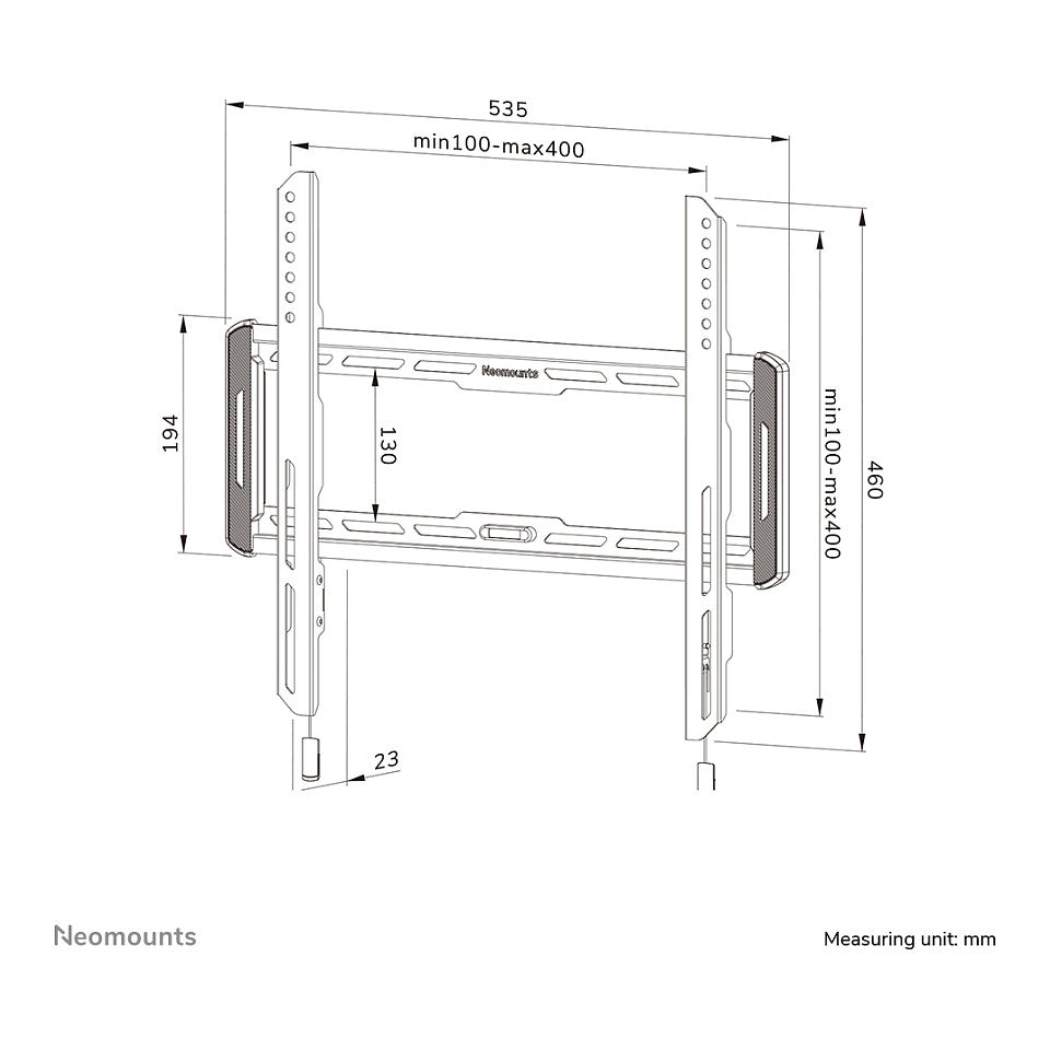 Wandhalterung für 32-65" Bildschirme 60KG WL30-550BL14 Neomounts