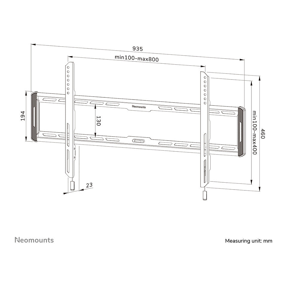 Neomounts WL30-550BL18 Wandhalterung für 43-86" Bildschirme 70KG