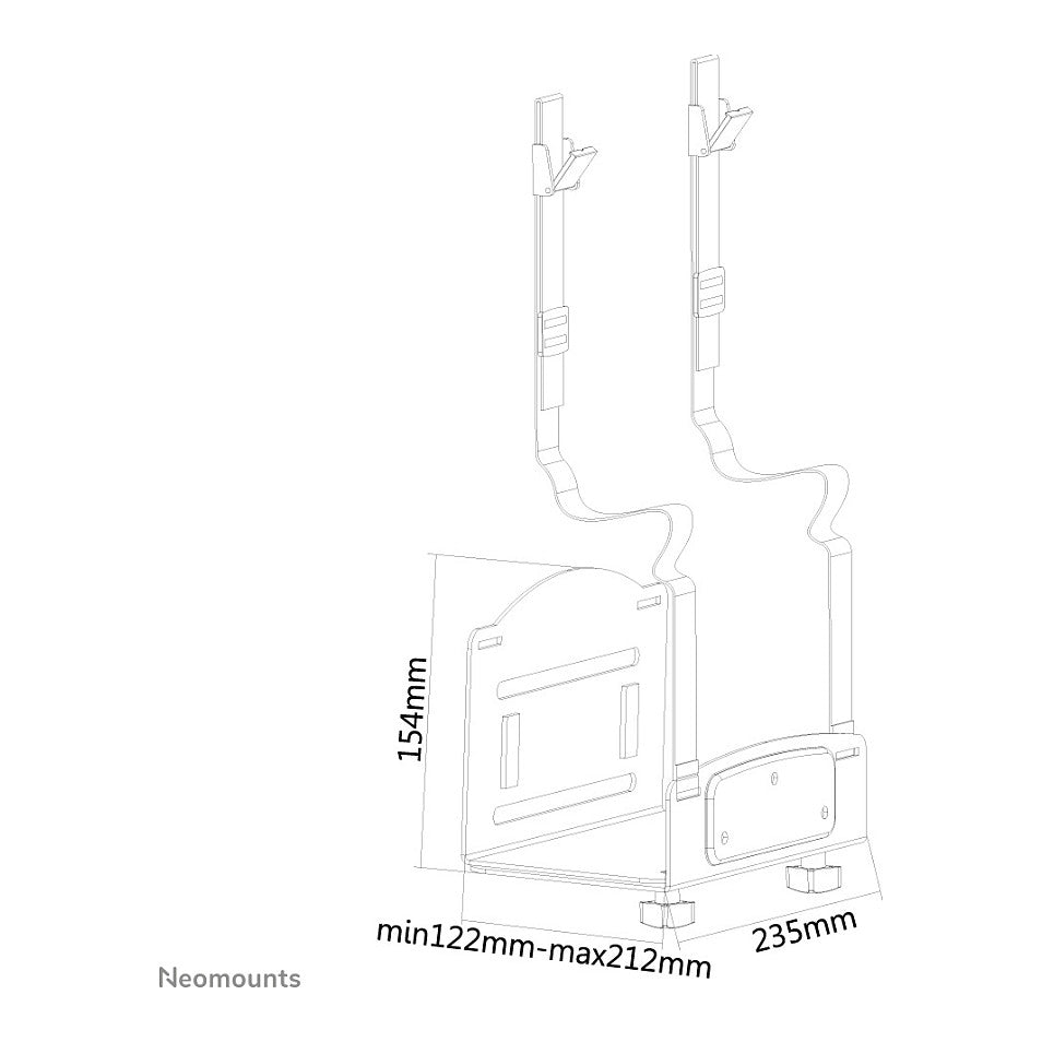 Universeller PC-Halter 10KG CPU-W100BLACK Neomounts