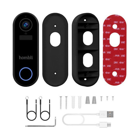 Hombli smarte Türklingel 2 (schwarz) + Gong