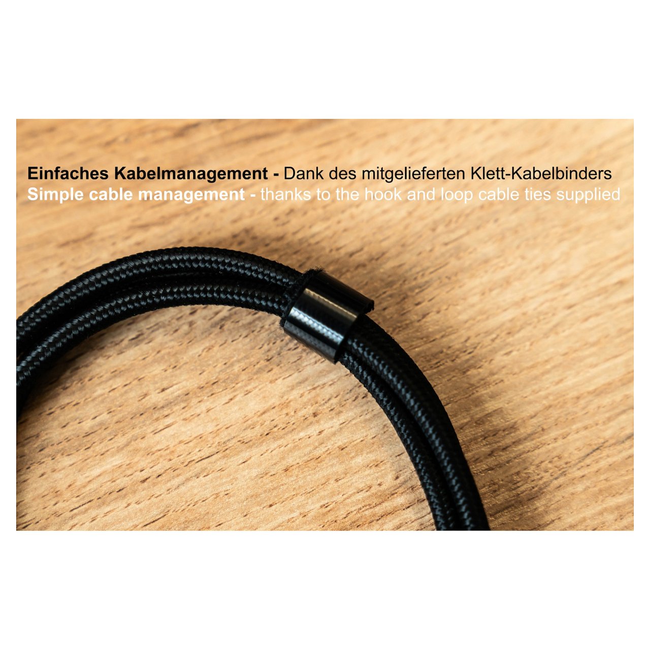 GoodConnections USB-C 2.0 (ST-ST) 1m Anschlusskabel mit Digitalanzeige Textilmantel 100W Schwarz
