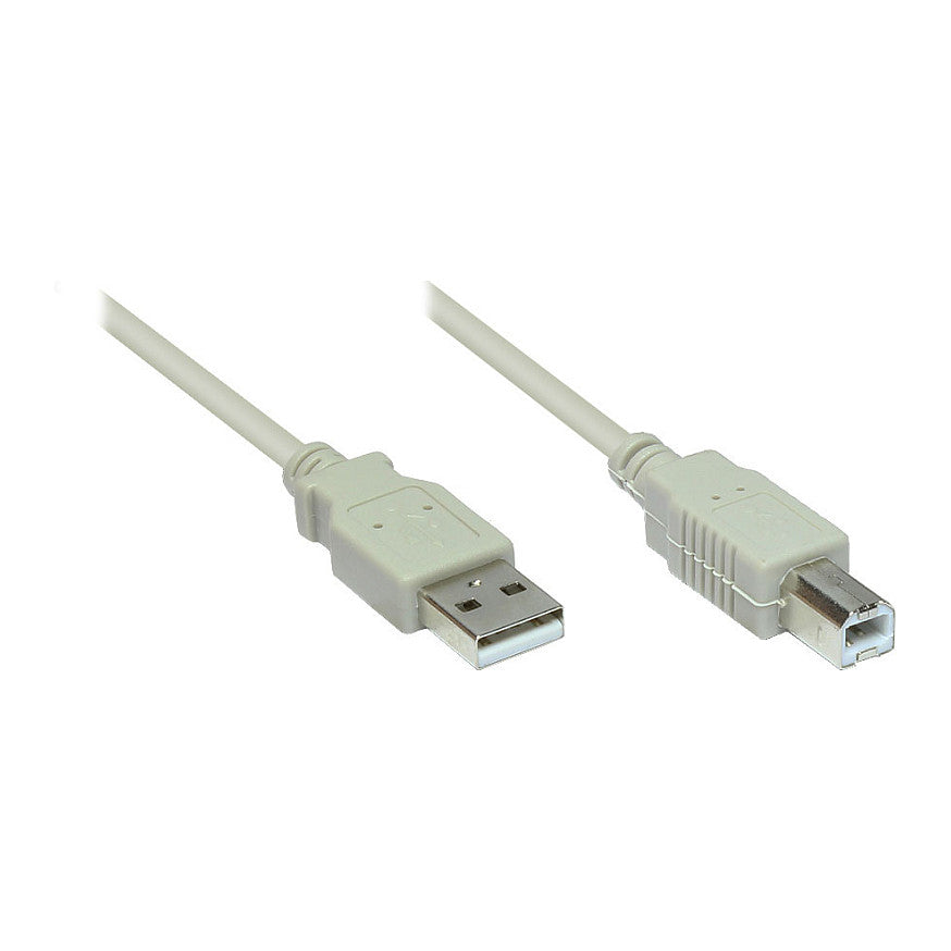 GoodConnections USB 2.0 A > B (ST-ST) 1,8m Adapterkabel Grau