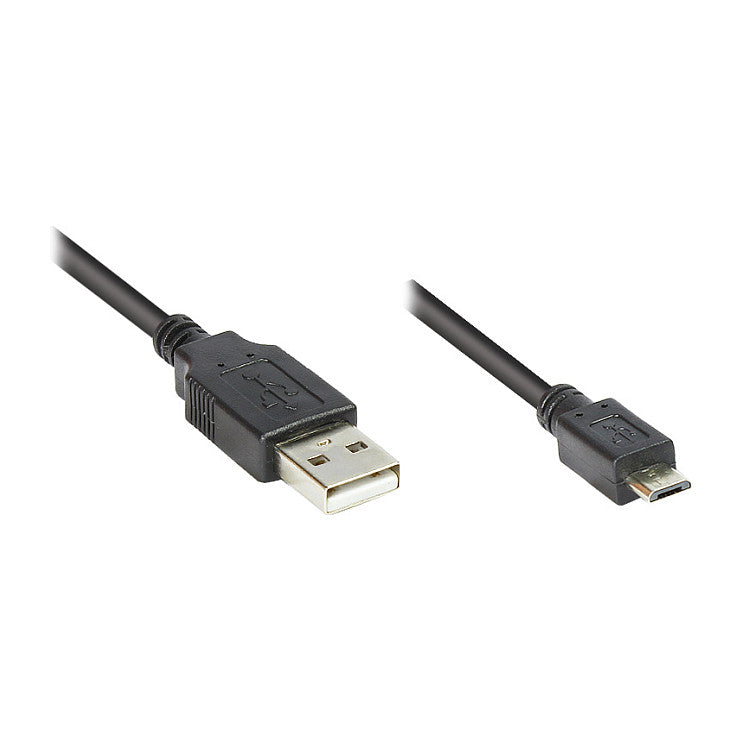 GoodConnections USB 2.0 A > Micro-B (ST-ST) 1m Adapterkabel Schwarz
