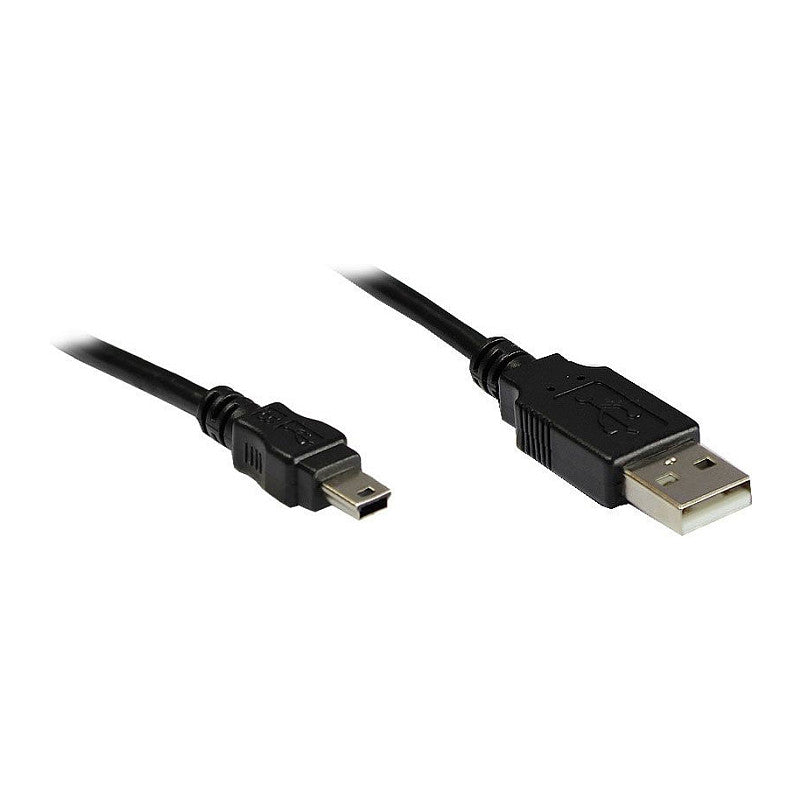 GoodConnections USB 2.0 A > Mini-B 5-pin(ST-ST) 1m Adapterkabel Schwarz