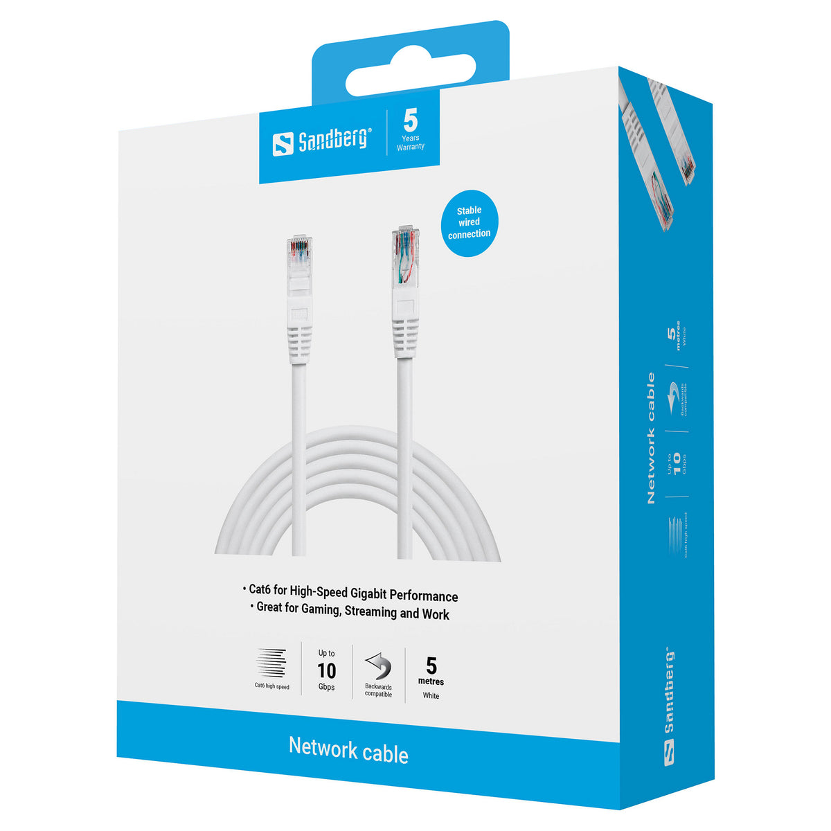 Patchkabel CAT6 RJ45 UTP 5m Sandberg