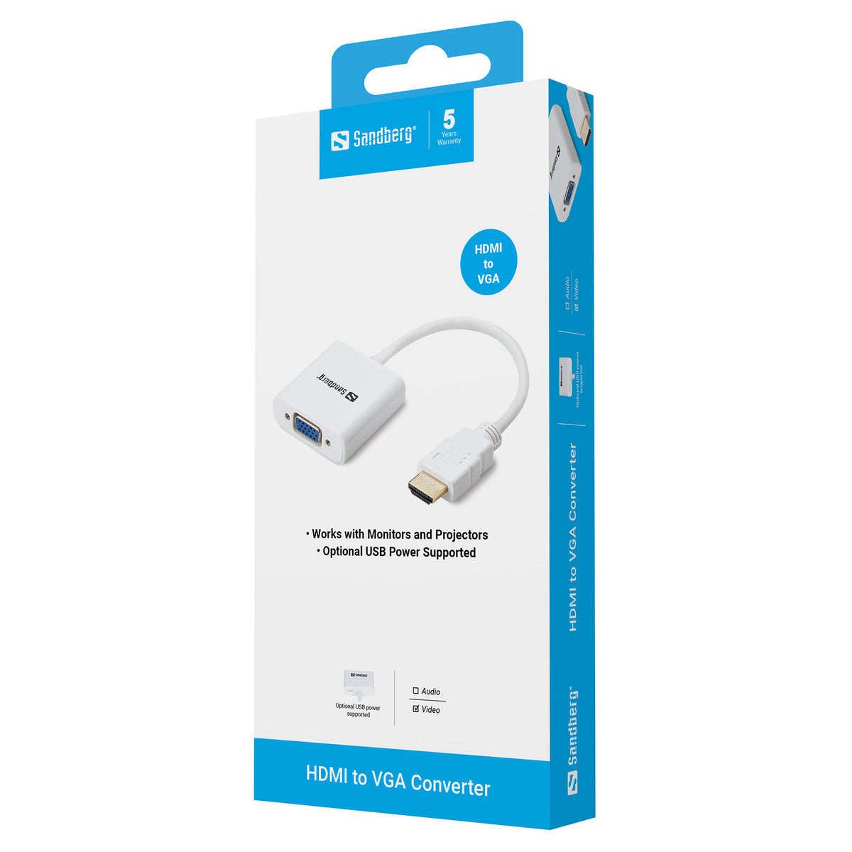 Sandberg HDMI > VGA (ST-BU) Adapter Weiß