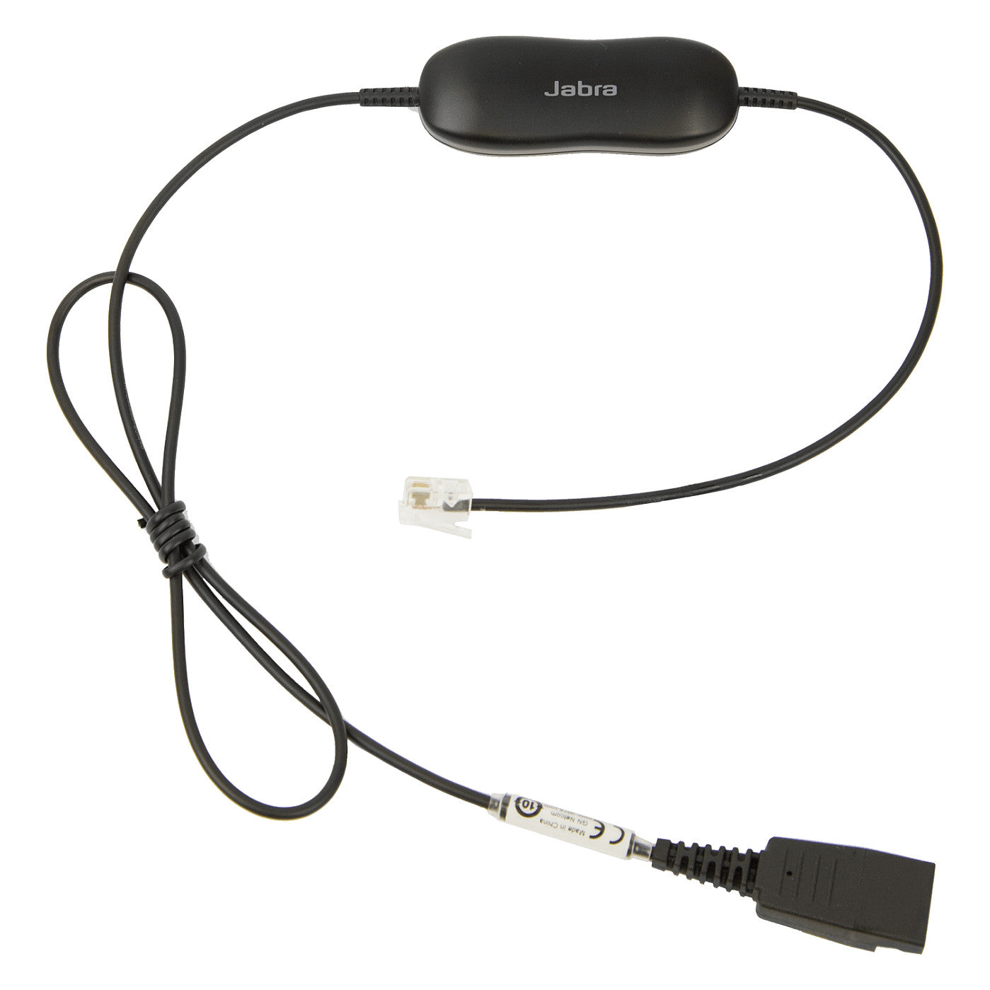 Jabra Smart Cord QD to RJ9 straight with 8-position switch configurator for Avaya one-X Telephone system for 96XX Series