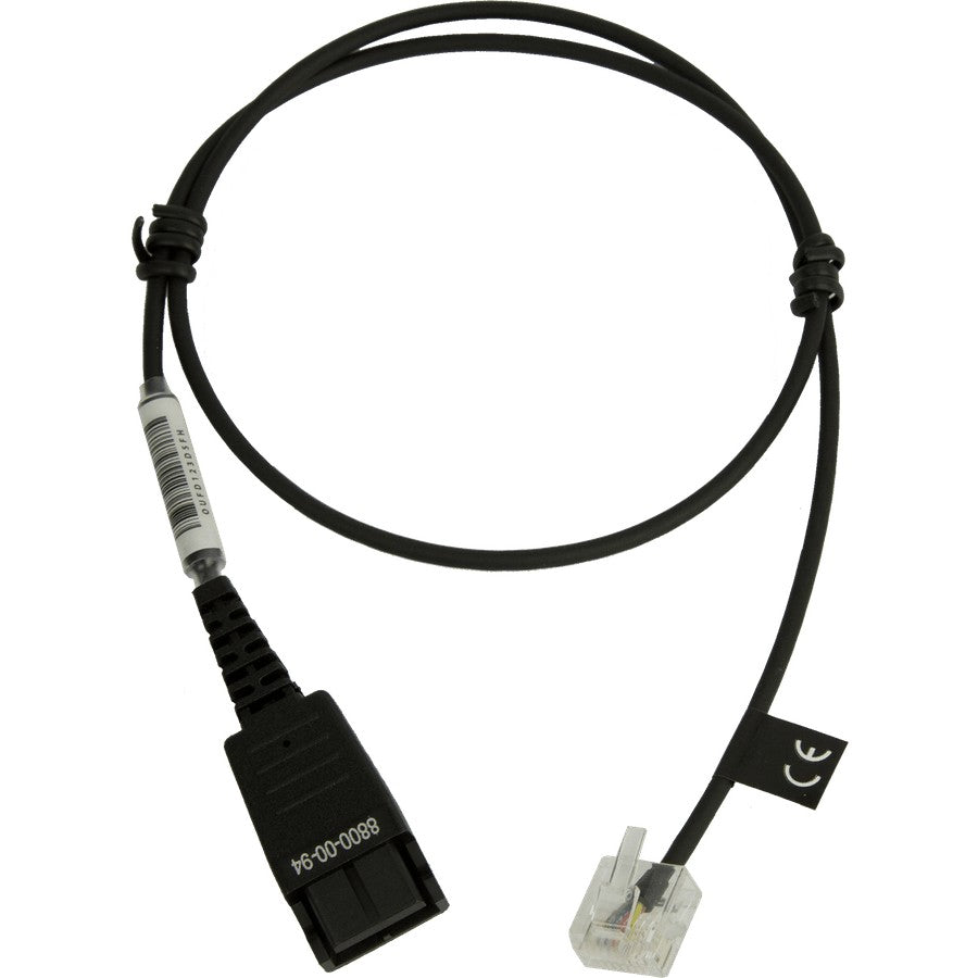 JABRA QD Cord to RJ45 straight 0.5meters for Agfeo ST40