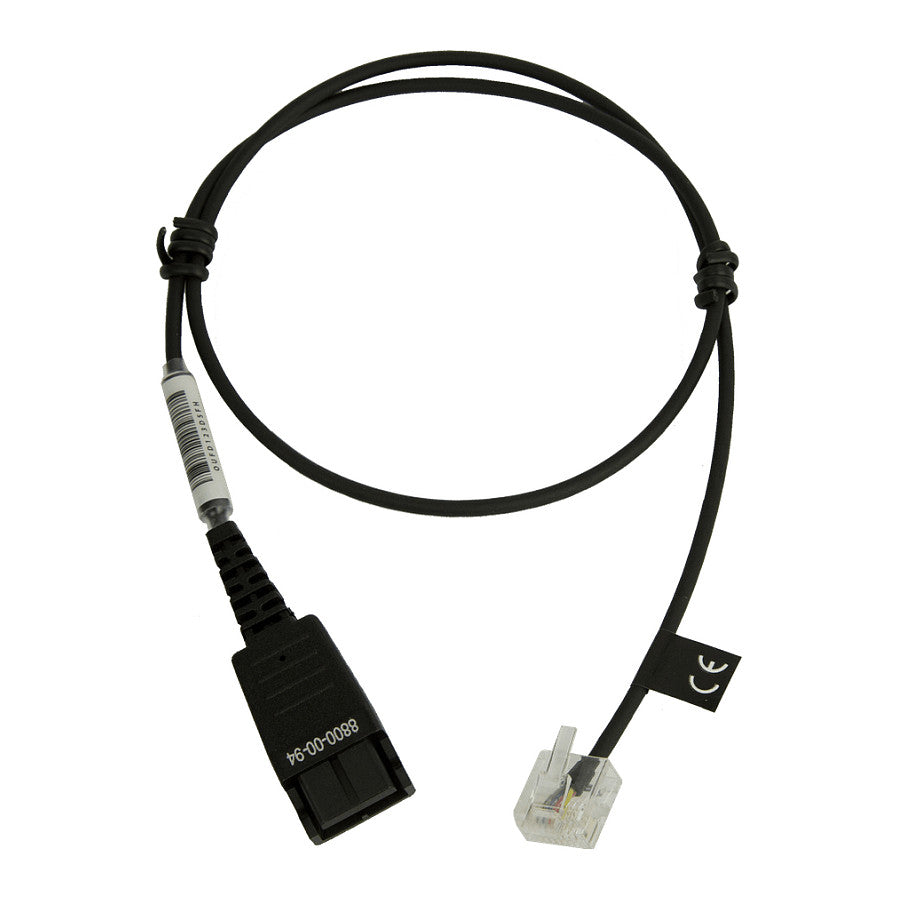 Jabra QD Cord to RJ45 straight 0.5meters for Agfeo ST40