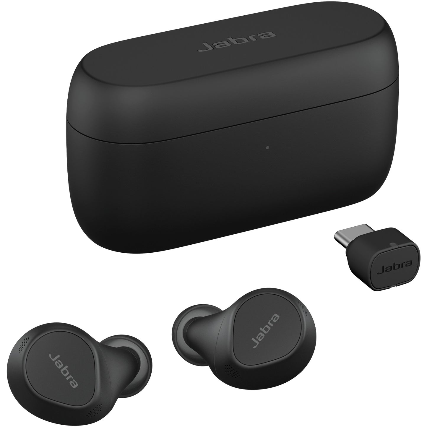 JABRA Evolve2 Buds UC True wireless earphones with mic in-ear Bluetooth active noise cancelling USB-C via BT adapter black Zoom
