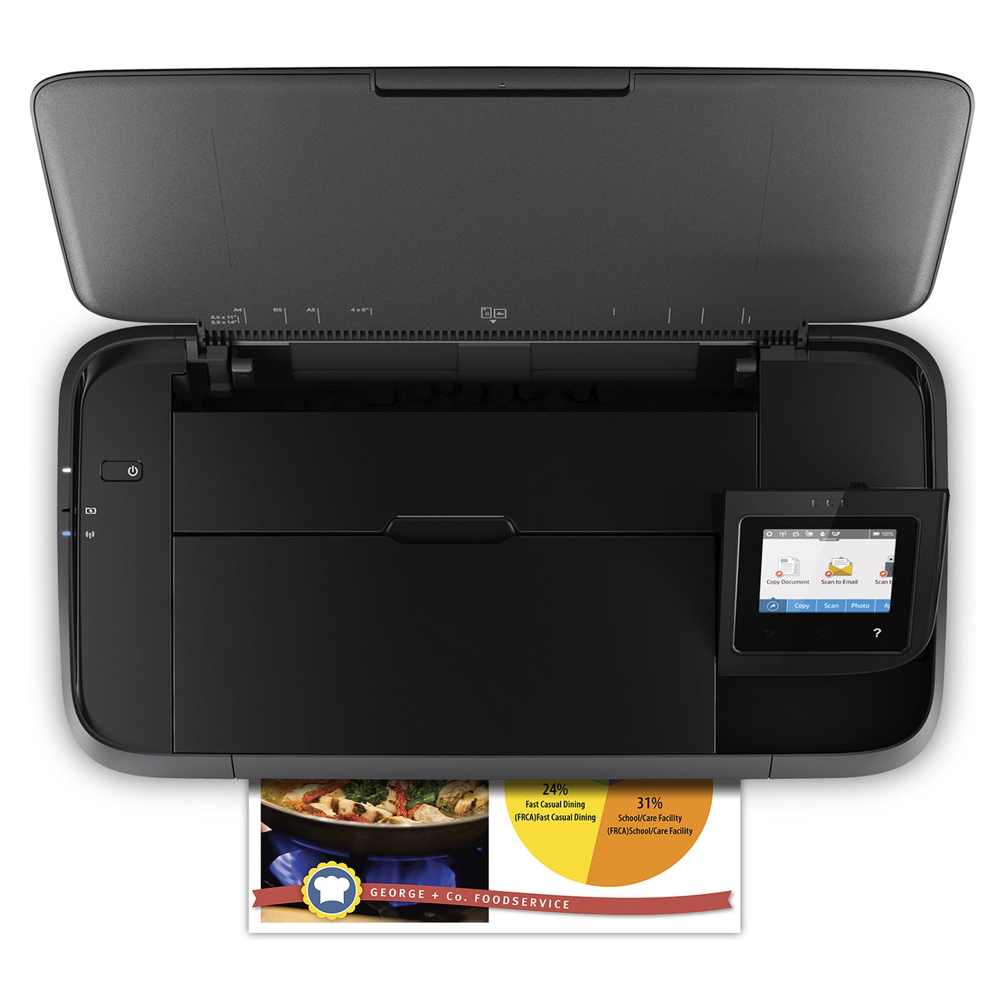 T HP Officejet 250 Mobiler Tintenstrahldrucker 3in1 A4 WiFi inkl. Akku