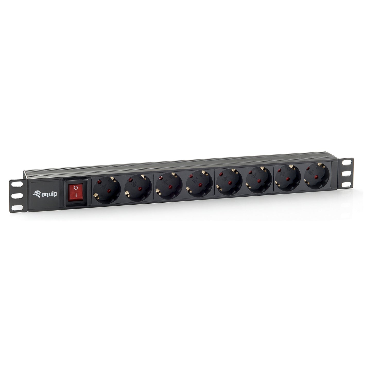 Equip Steckdosenleiste 19"(1HE)8fach Schukon. 1.8m schwarz